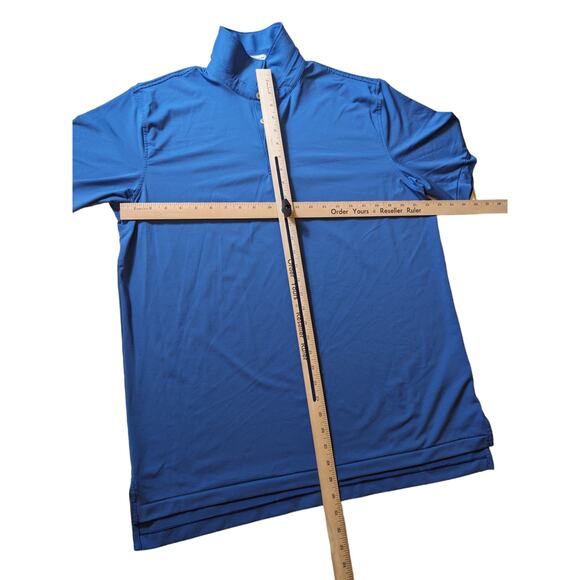 Peter Millar Polo Summer Comfort Mens Large Blue Striped Short Sleeve Golf Shirt - Picture 9 of 9
